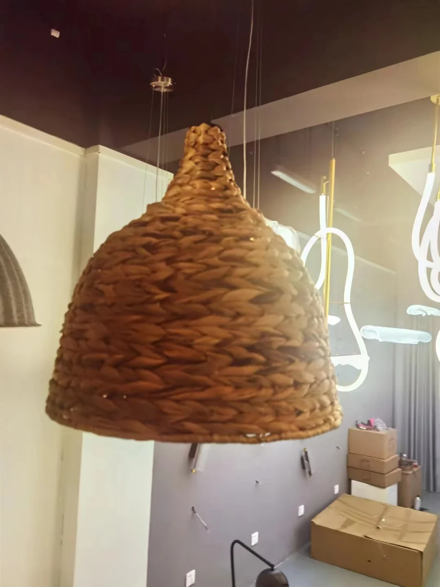 Natural Rattan Pendant Light - Alternate Design 7 lighting offer