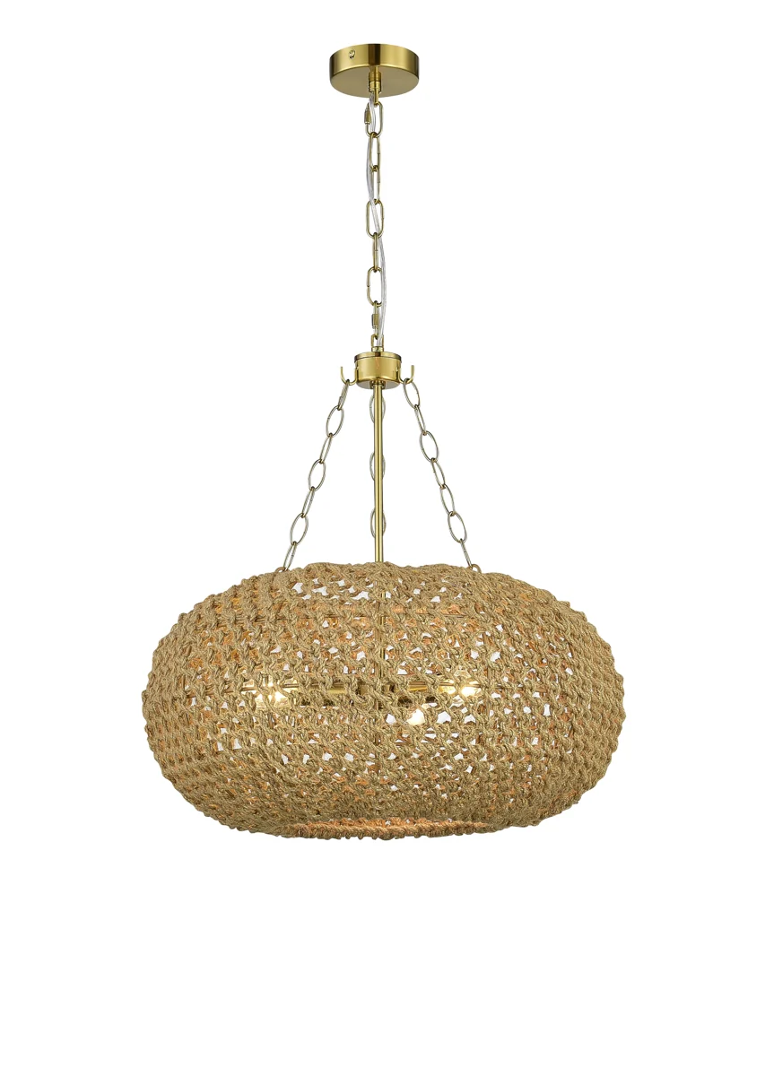 Natural Oval Rattan Pendant Light lighting offer