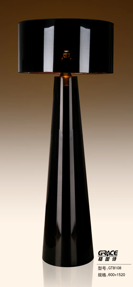 Black Glass Floor Lamp - Alternate Design lighting offer