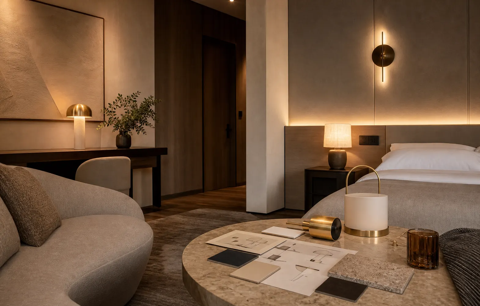 Black Floor Lamp with Fabric Shade lighting offer
